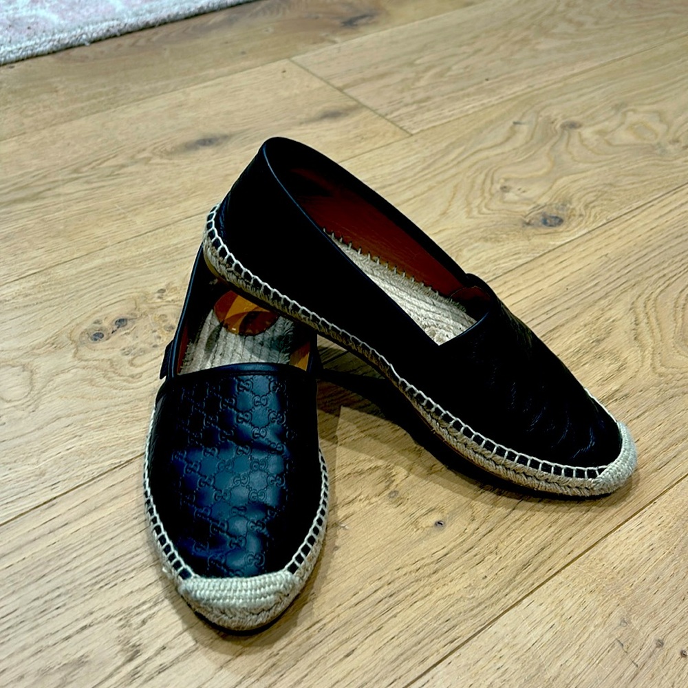 Gucci Microguccissima Leather Espadrille